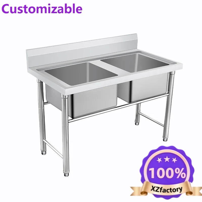 Factory Direct 2026 Household kitchen stainless steel sink anti-rust durable sink drain rack new storage storage sink