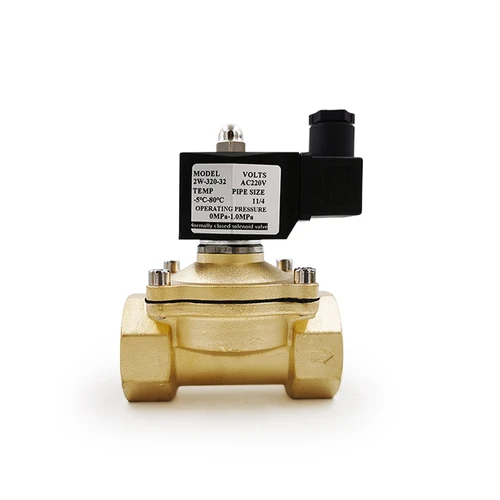 Imagen 2 del producto 3/8 ""1/2"" 3/4 ""1"" válvula solenoide eléctrica de latón normalmente cerrada DN10 DN15 DN20 12V/220V para agua aceite aire IP65