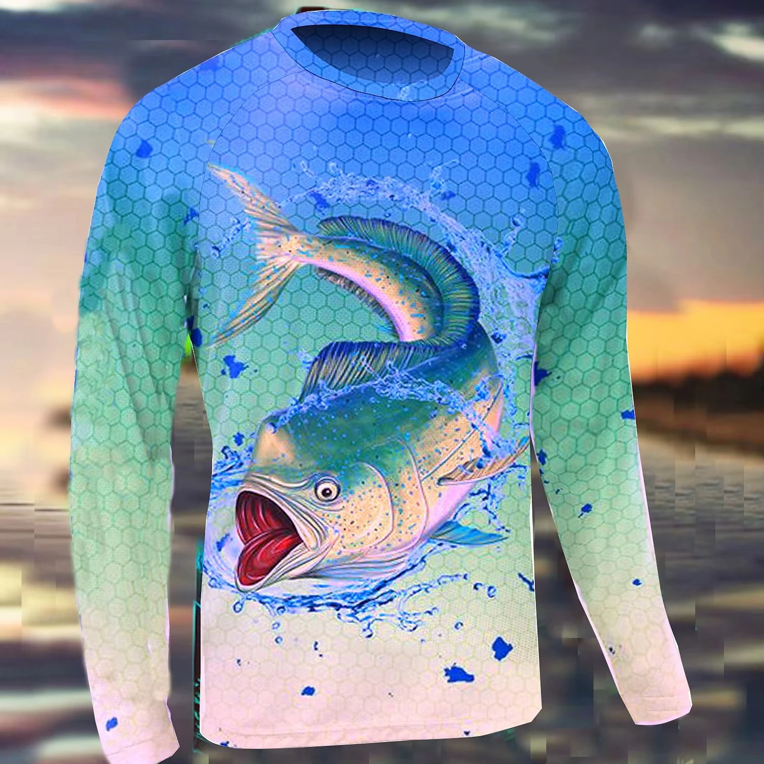 

Men's Fishing Shirts, Outdoor Long Sleeve UV Proction, Breathable, Quick Drying, Light Fishing