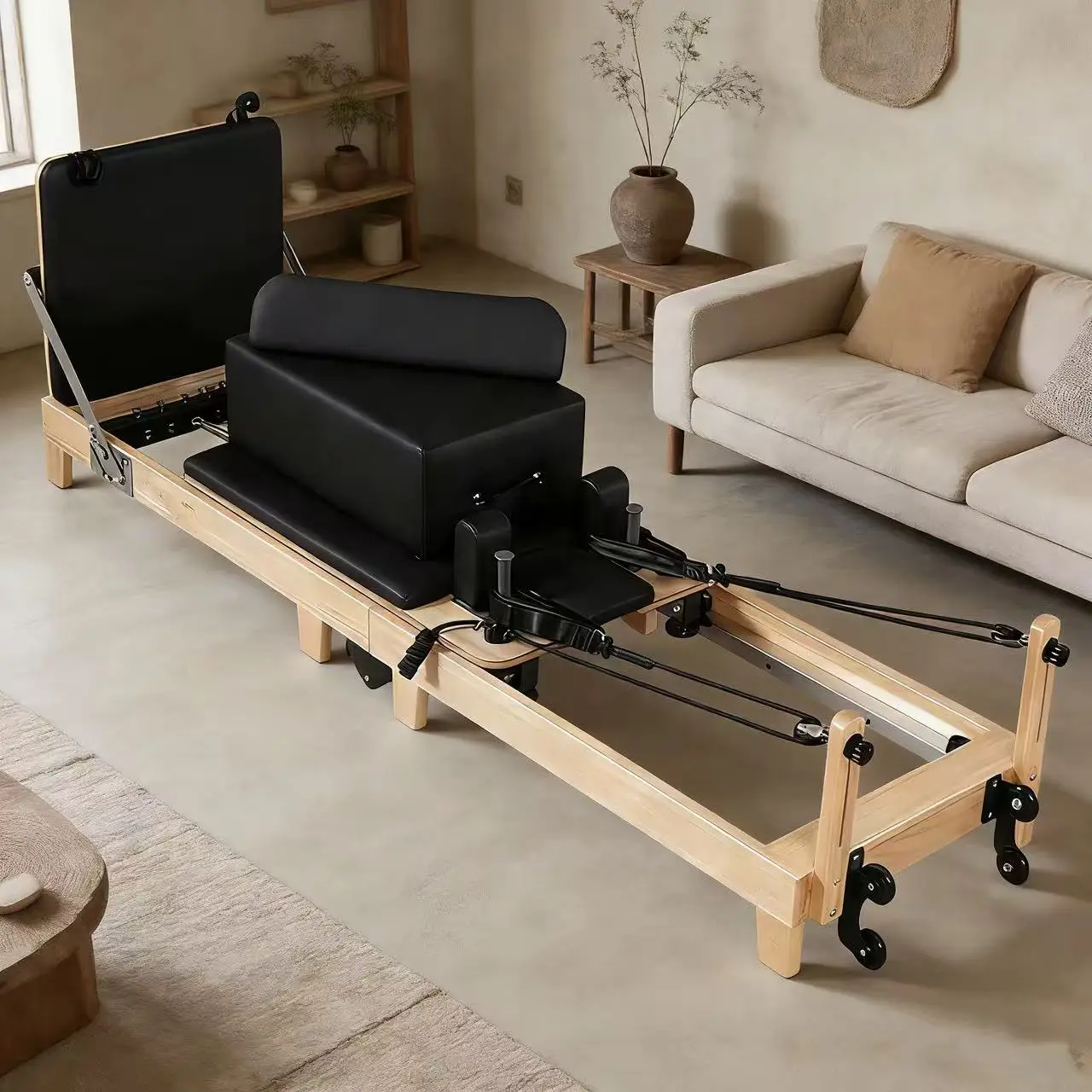 Pilates katlanır yatağı Fitness ekipmanları Yoga stüdyosu Spor salonu pilates reformer aleti Merdiven Özel kulüp Evde Vücut Geliştirme Egzersizi
