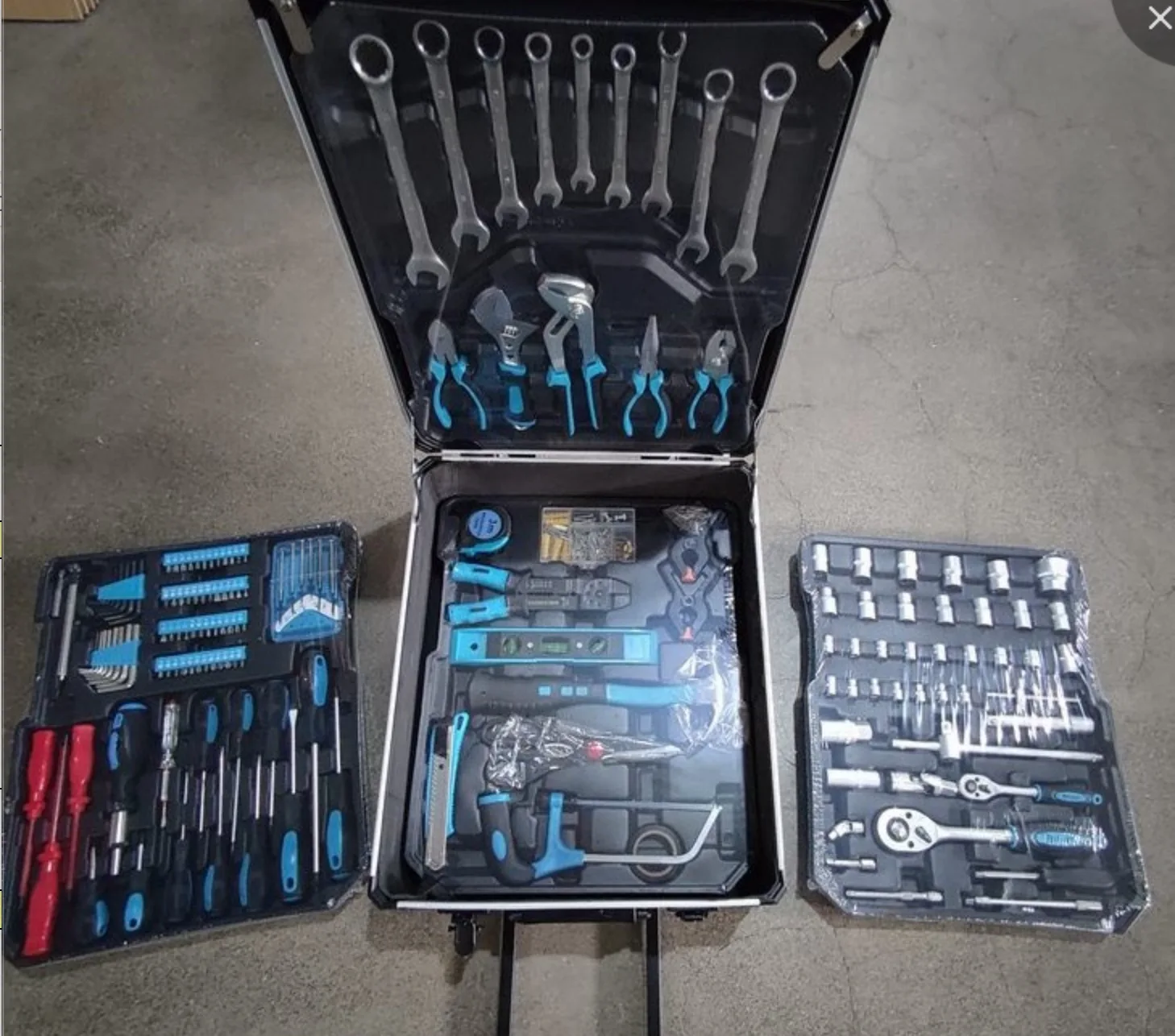 799 قطعة مجموعة أدوات يدوية صندوق 24 الأسنان اسئلة وجع المقبس المهنية Herramientas الميكانيكية المفك ميكانيكا السيارات أداة مجموعات