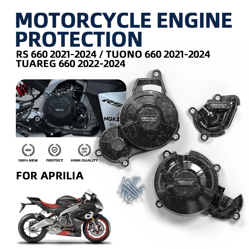 

GBRacing New Motorcycle cover For APRILIA RS660 Tuono 660 2021-2024 Tuareg 660 2022-2024 V2 carenados Secondary Engine Cover Set