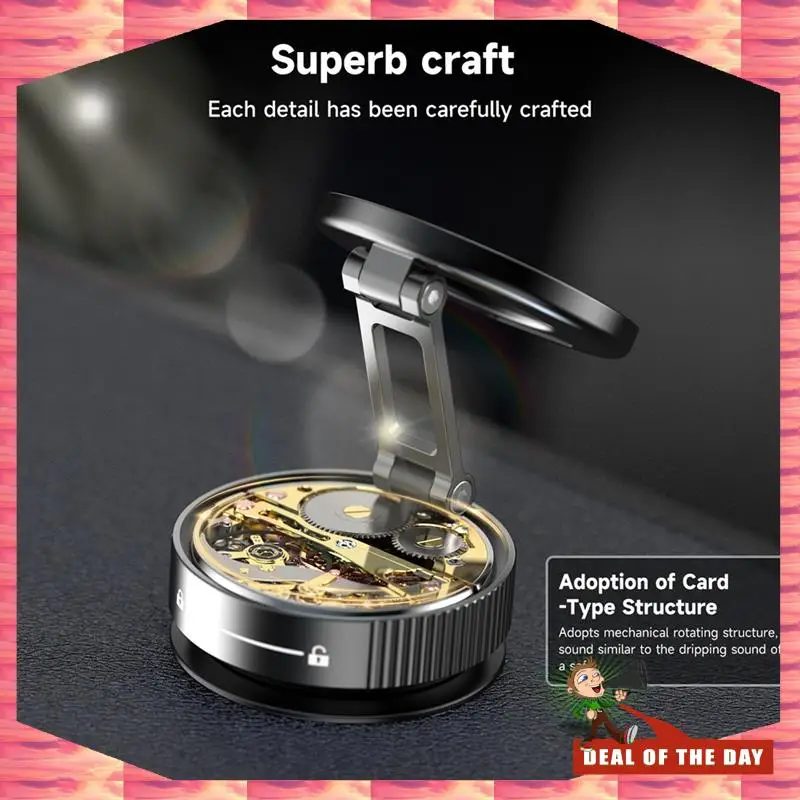 

24-Hour Delivery Car Mount Vacuum Magnetic Holder Foldable Strong Suction Stand With Metal Hinges For Cell Phone Black