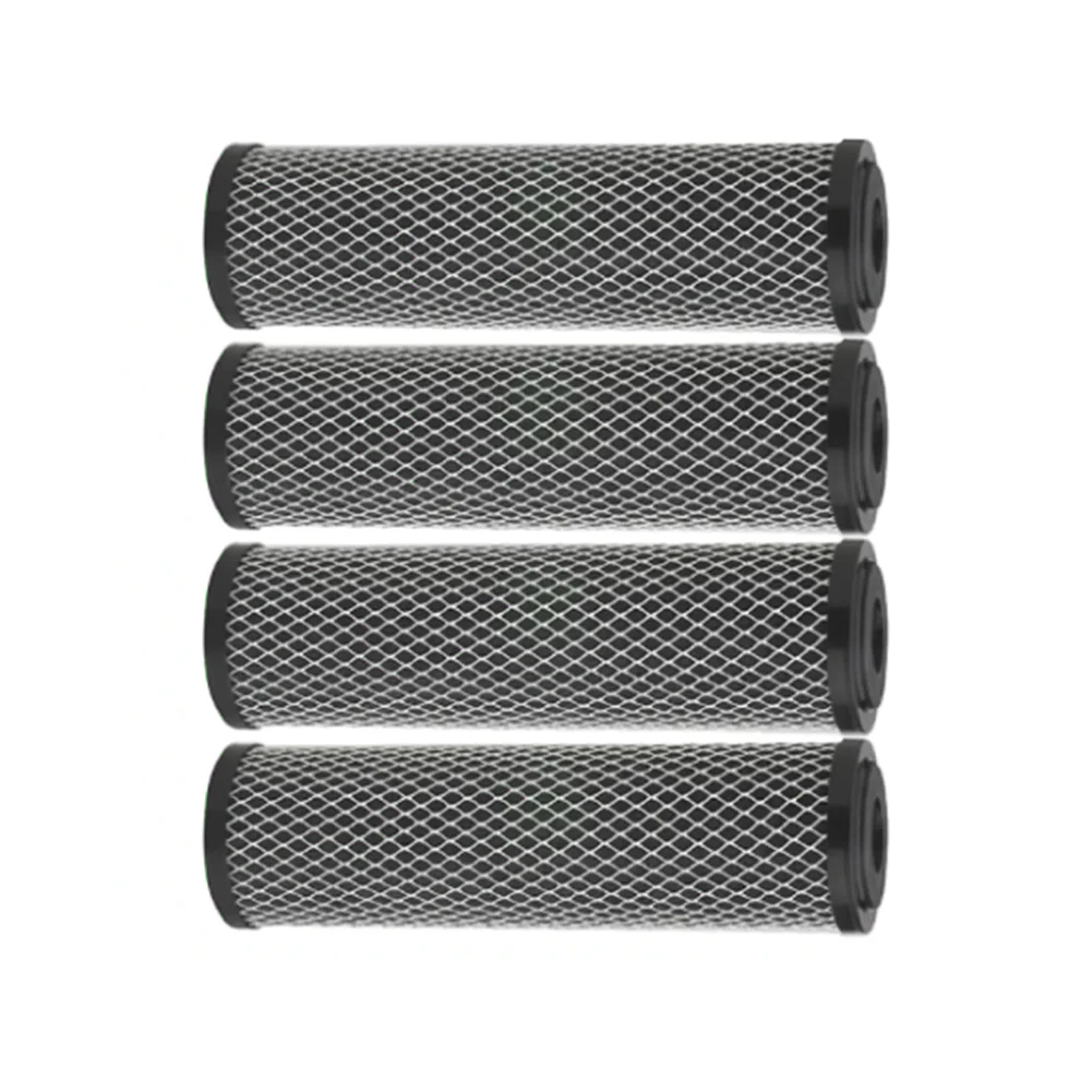 4 x Carbon Filter Cartridge for 10 Inch Standard Whole House Filtration Systems Addressing Rust Sediment Color and in Water