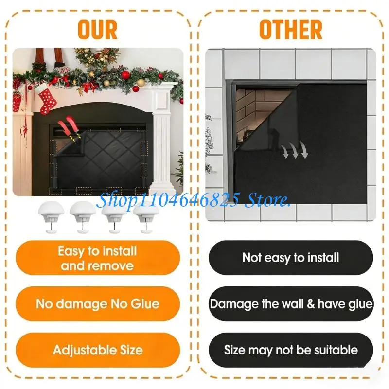 

Indoor Fireplaces Vent Covers Chimney Draft Stopper Screen Insulation Blocker