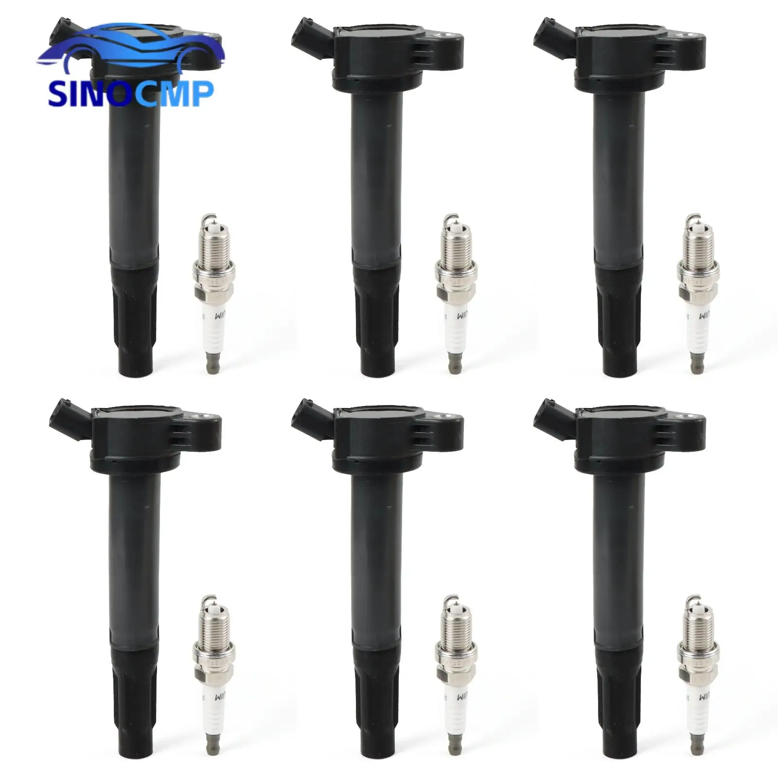 

90919-A2002 UF598 5C1749 E1098 UF-598 6PCS Ignition Coil + Spark Plug For 2005-2018 Toyota Avalon 3.5L High Quality Car Parts