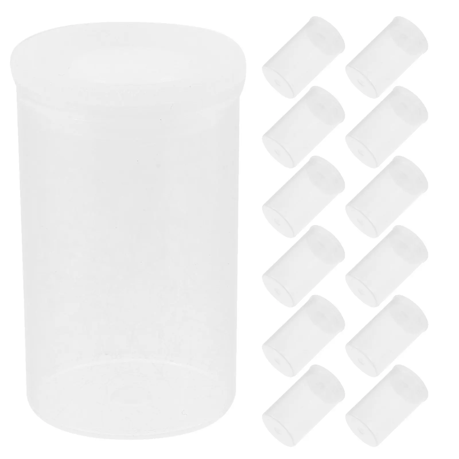 

50Pcs Fishing Gear Organizer Transparent Round Plastic Cases Large Mouth Reel Containers Bait Storage Holder Small Lures