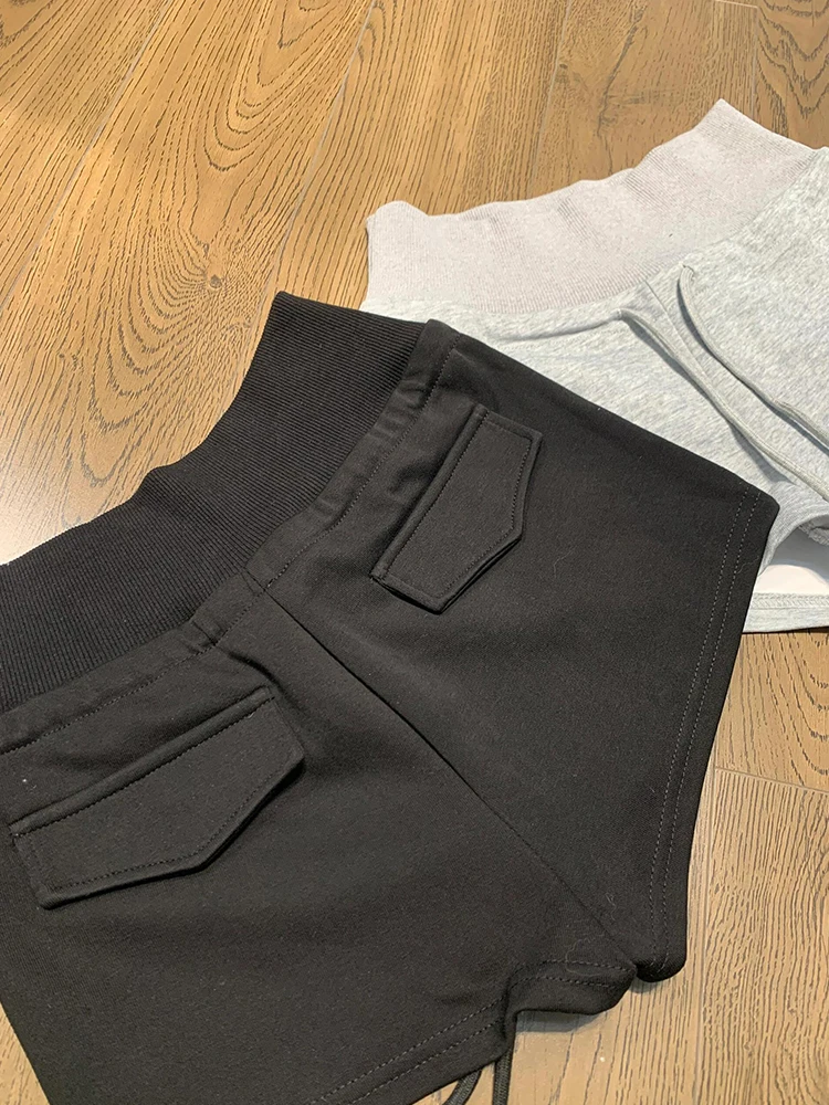 ey ارتفاع الخصر orts غير رسمية المرأة الصيف ملابس خارجية ألف خط واسعة الساق السراويل الساخنة Dstring مريحة للتنفس ort P...