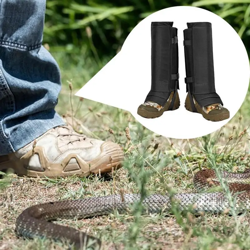 Snake Gaiters Anti-Snake Gaiters Waterproof Breathable Snake Guards Snake Bite Protection Snake Proof Chaps Adjustable Hunting