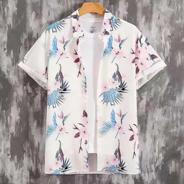 Summer 2025 New Fashion Short-sleeved Printed Shirt Casual Top Versatile Cardigan