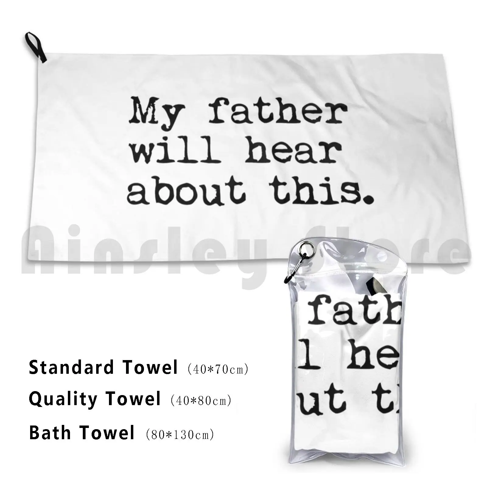 Father Custom Towel Bath Towel Potter Hp Fantastic Beasts