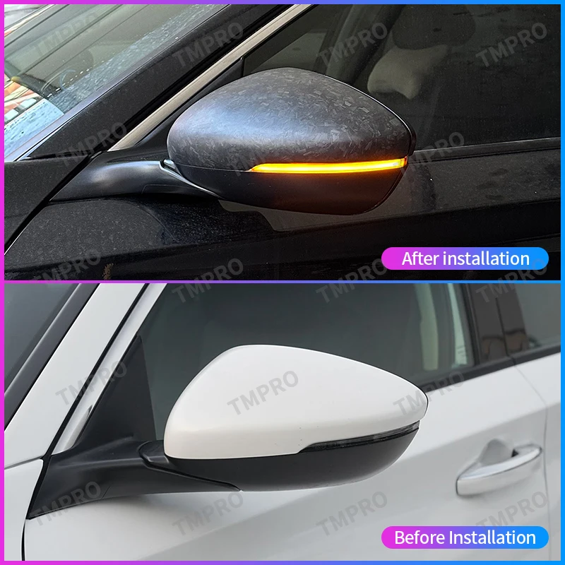 2pcs Dynamic Turn Signal LED Mirror Indicator Rearview Mirror Indicator Lamp Flowing Light For Honda 18+ Accord 11th/ Civic 21+