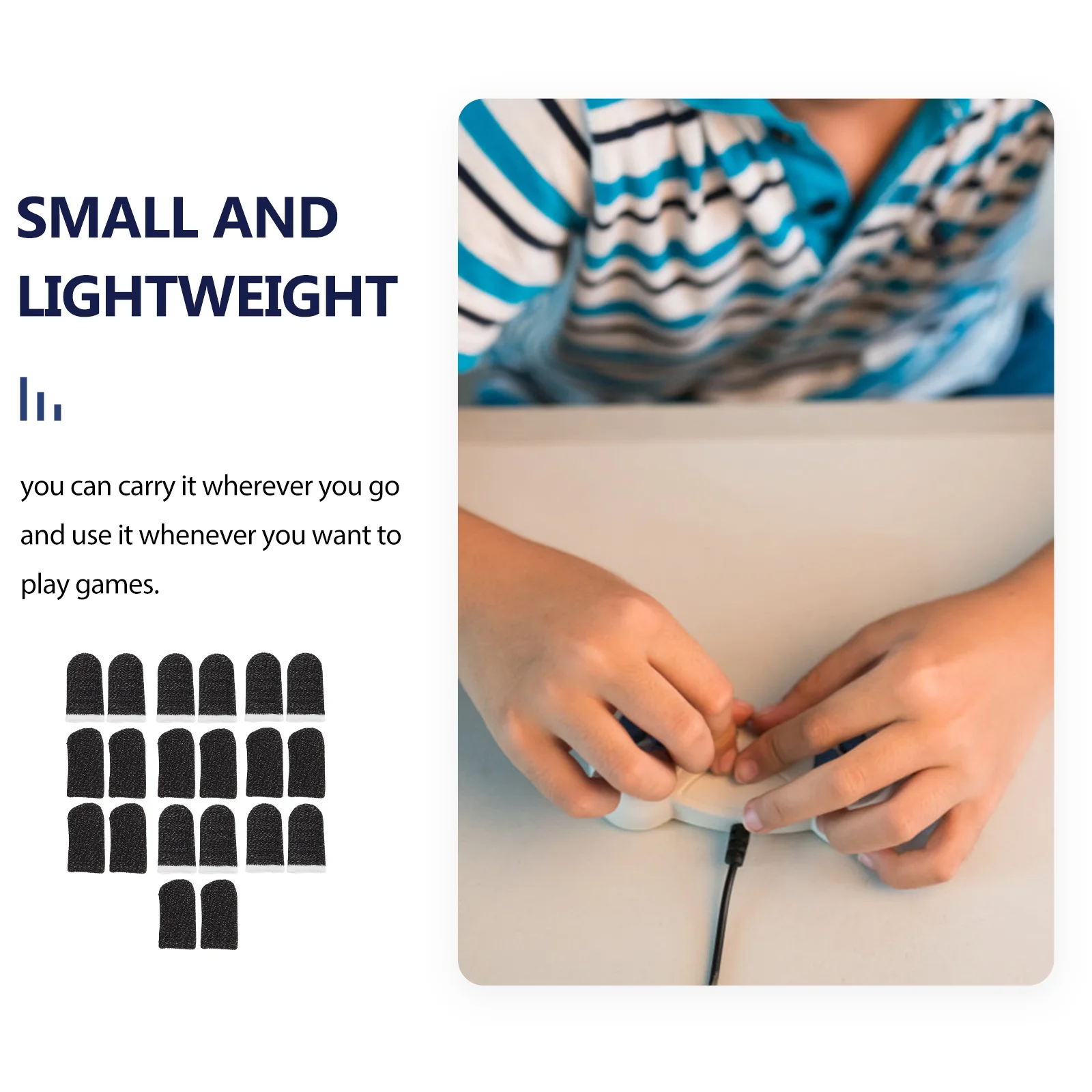 

10Pairs Sweat-Resistant Finger Sleeves Anti-Slip Breathable Game Finger Covers Enhance Gaming Skills Game Accessory