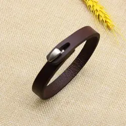 New Fashion Genuine Leather Wrap Cord Cuff Bracelet For Hand Wrist Wristband Men Woman Punk Bangle Couple Jewelry Gift