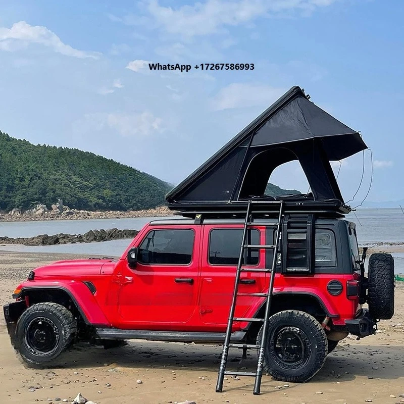 Manufacturer Wholesale Triangle Sunshade Car Roof Tent Outdoor Camping RV Travel Four Season Double Layer