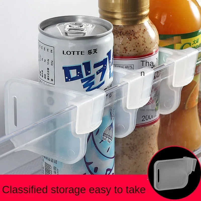 

4pcs Refrigerator Fridge Storage Partition Board Retractable Plastic Divider Storage Splint Kitchen Bottle Can Shelf Organizer