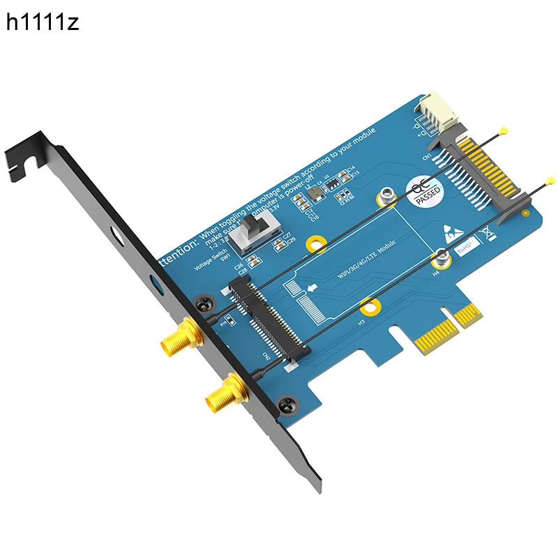 

Сетевой беспроводной адаптер Mini PCIE-PCI Express X1, с 2 антеннами, поддержка Bluetooth, модуль Wi-Fi 3G/4G/LTE, для рабочего стола