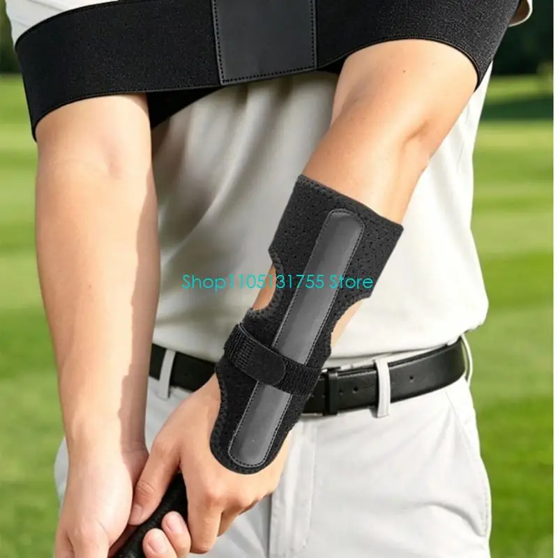 K0EF Golf Arm Connection Strap Set for Beginners, Wrist Alignment Guide with Hook-and-Loop Closure for Range Use, Indoor