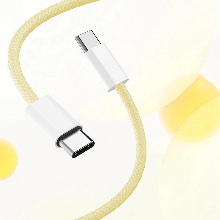 USB-C auf Typ C Farbkabel für PD 60 W Apple iPhone 15 Schnellladung für Samsung Huawei Xiaomi Typ C Webkabelzubehör
