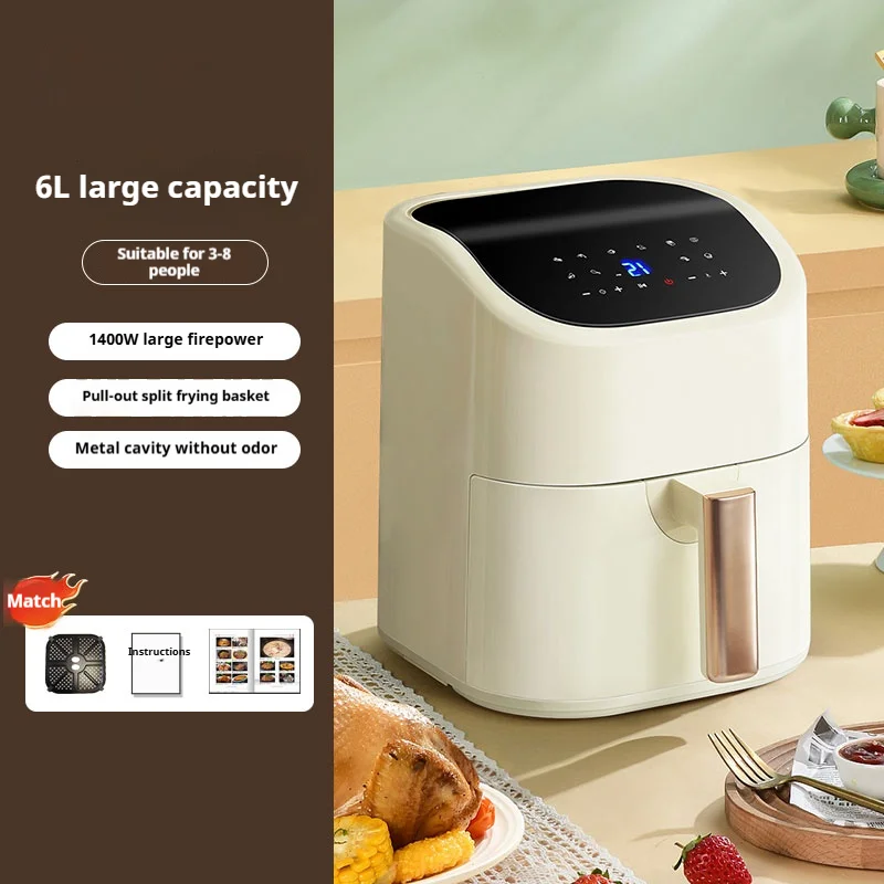 Smart Touch Control for Family & Bakery Use，Commercial-Grade Air Fryer Oven 1400W