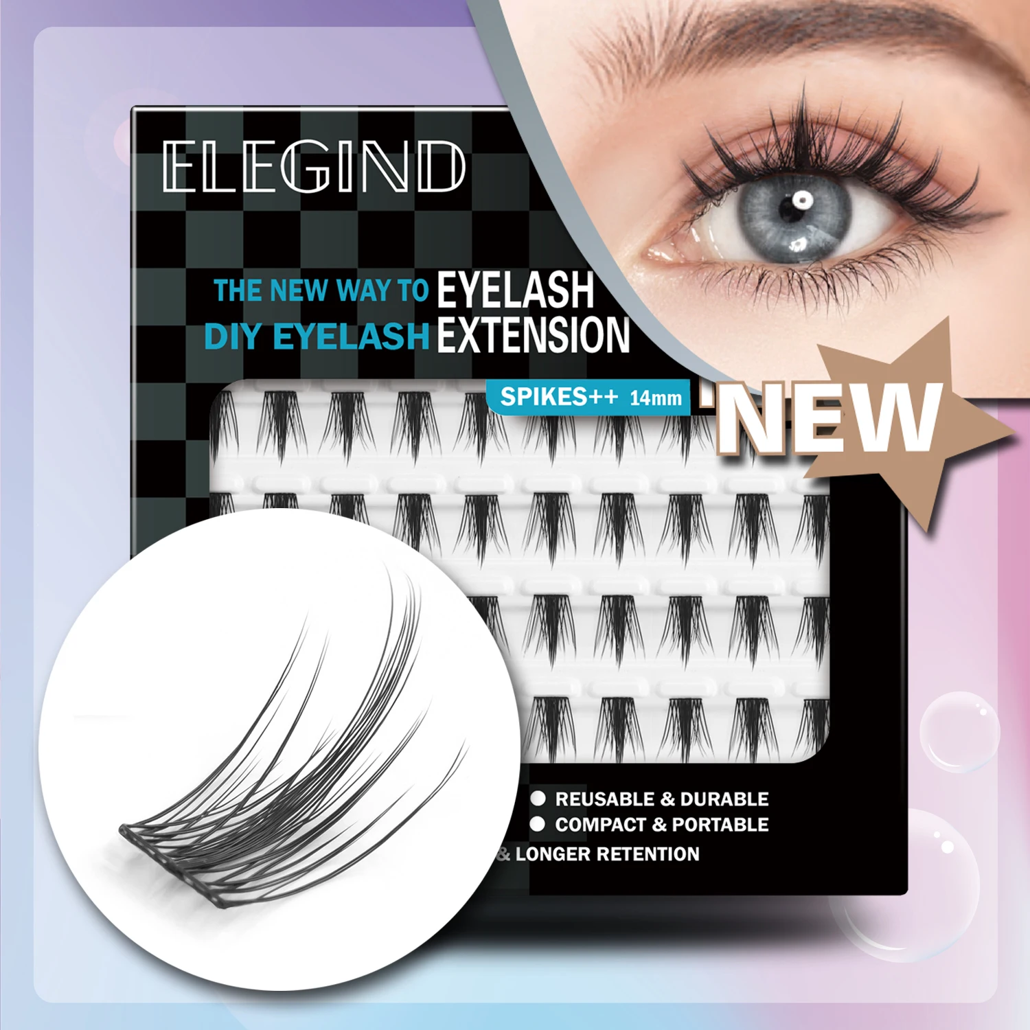 

144 Cluster Lashes DIY Individual Eyelash Extension pointed tail style Segmented Eyelashes Mink Fluffy Soft False Eyelash