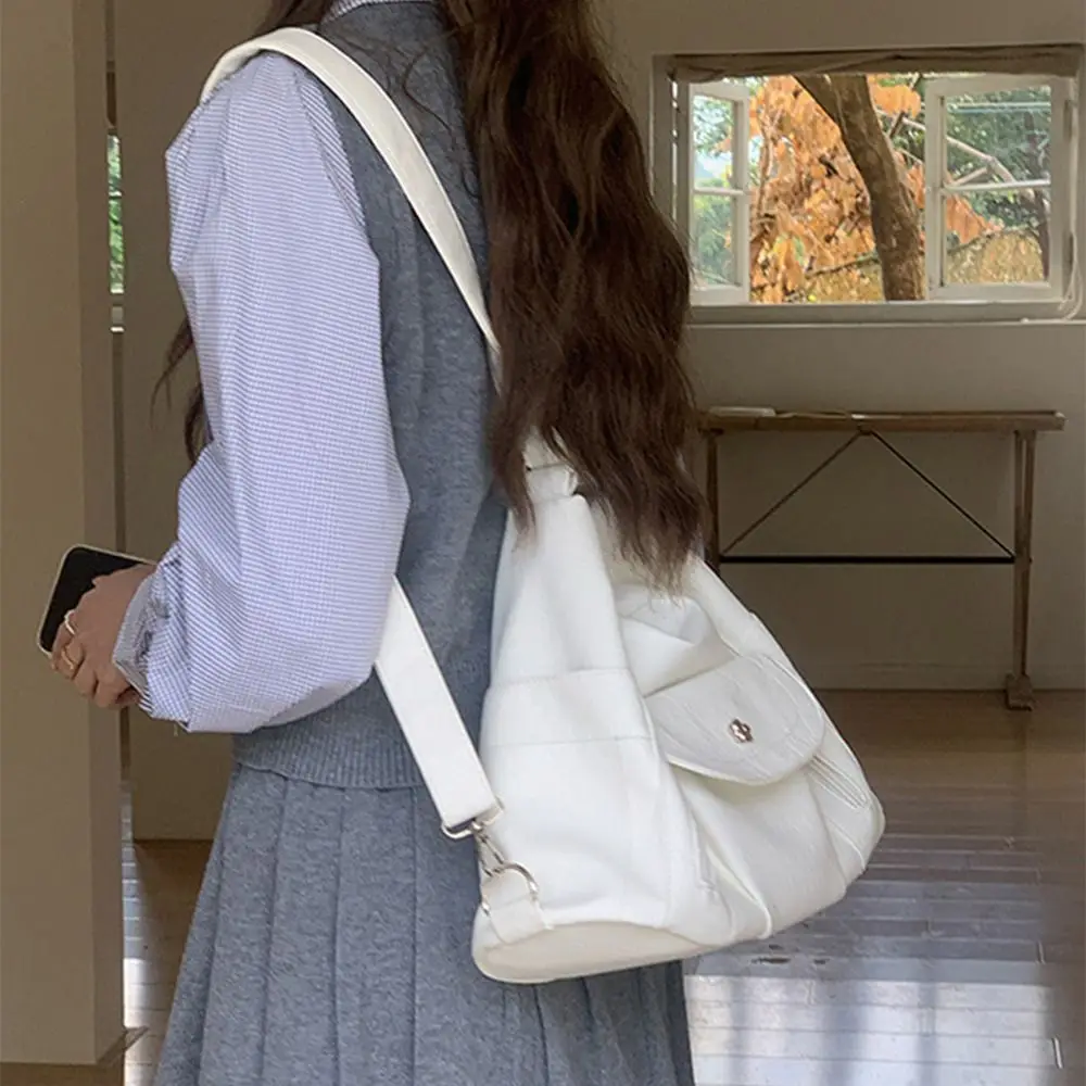 

Портативная сумка через плечо Y2K в стиле ретро, большая вместительная мягкая кожаная винтажная сумка-рюкзак, корейская мотоциклетная сумка, уличная одежда