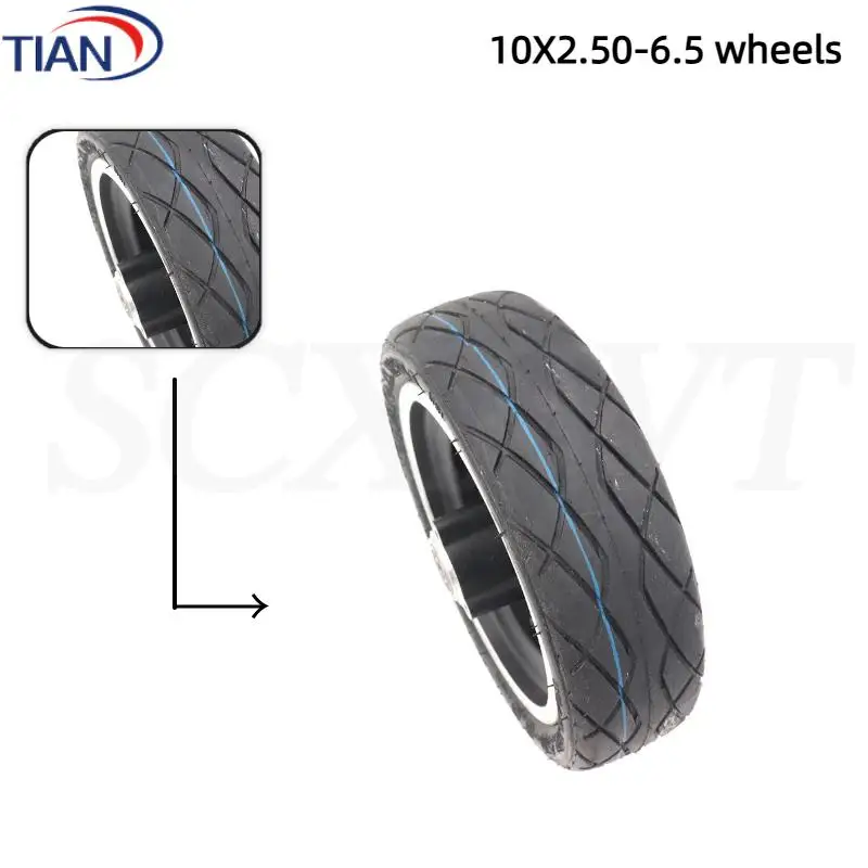 

High-Quality 10x2.50-6.5 Vacuum Tubeless Skateboard Tire - 10inch Wheel Tyre Parts for Ninebot MAX G30 Foldable Electric Scooter