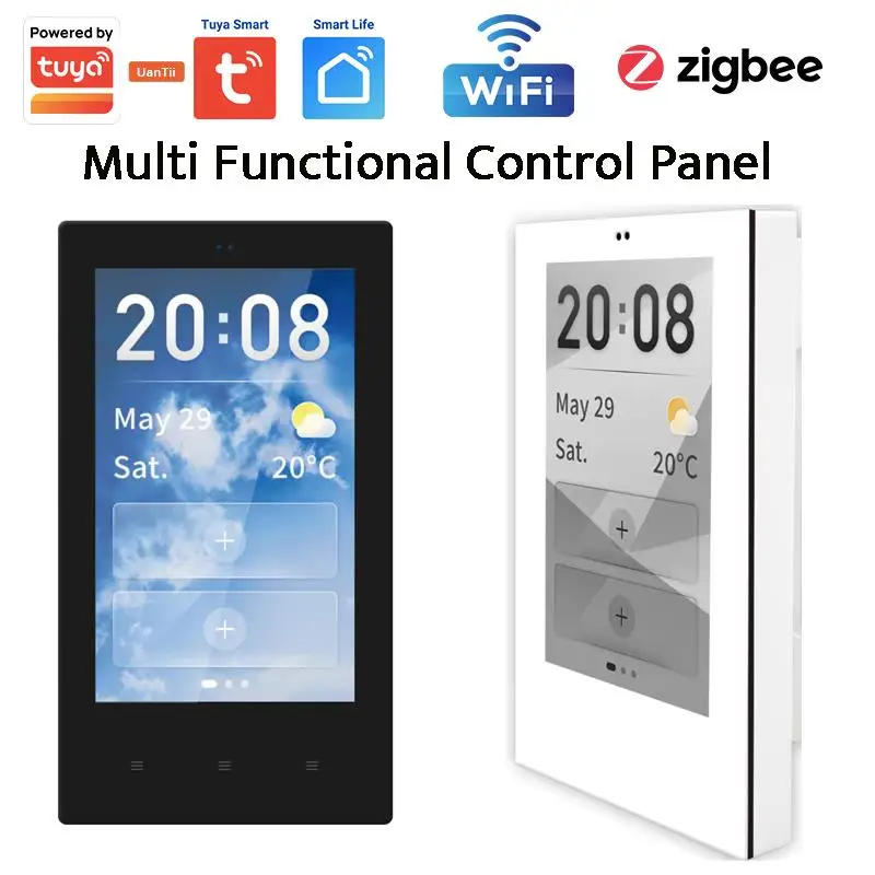 Top! Tuya Smart 4 Inch HD LCD Touch Wall Panel Multi-Functional Control Panel For Smart Home Central Touch Panel US Version