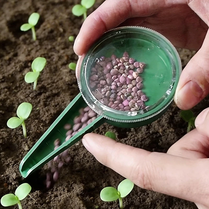 Sembradora Manual Multifuncional Ajustable, Herramienta Dispensadora de Semillas para Jardín, para Varios Tamaños de Semillas
