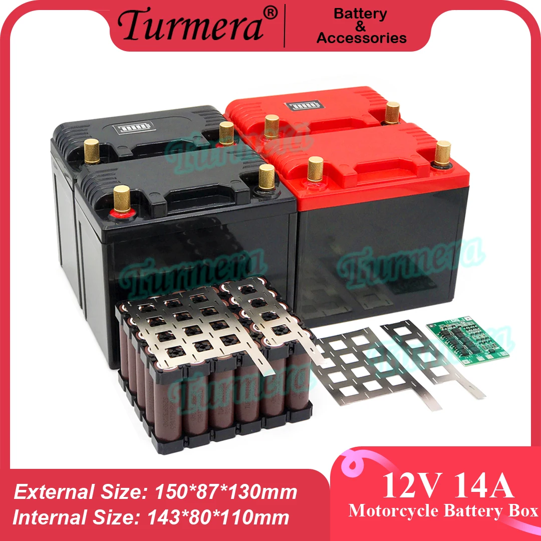 Turmera 12V 20Ah do 35Ah pojemnik na baterie motocyklowe 3X10 18650 uchwyt 3S 40A BMS 2XM6 spawanie nikiel zastosowanie w wymianie kwasowo-ołowiowy