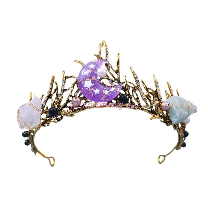 N5KF Elegant Sea Shell Tiaras Headband Crownpiece for Beach Wedding and Theme Occasion