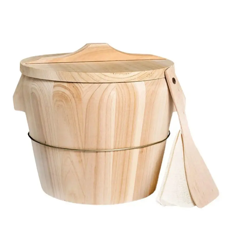 

Деревянная пароварка ручной работы, ведро для риса, деревянная бочка для домашней кухни и кофе