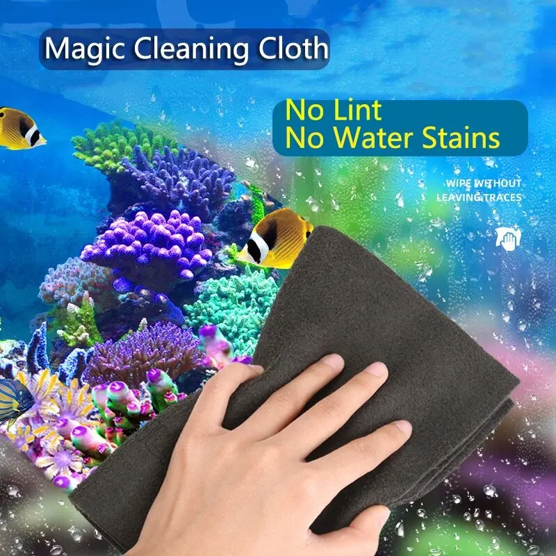 Thickened Aquarium Magic Cleaning Cloth No Watermark Glass Wiping Cloth Reusable Window Glass Cleaning Cloth rag Kitchen New