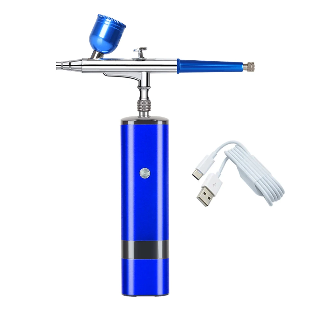 Portable Upgraded Dual-Action Airbrush Kit with Compressor Kit Spray Painting Air Brush Nail Design Model Art Craft Tattoo