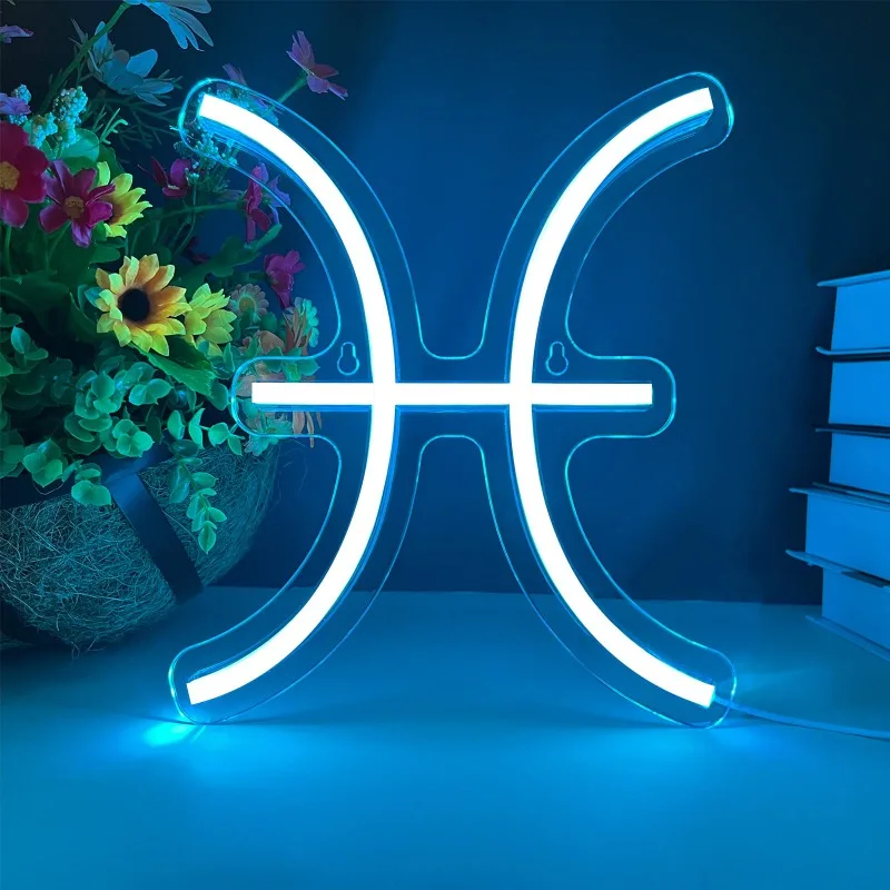 

LED Neon Wall Decor Astrology Zodiac Horoscope Neon Lights Beautiful Spiritual Gift Birthday Gift Home Kids Room Decor Pisces