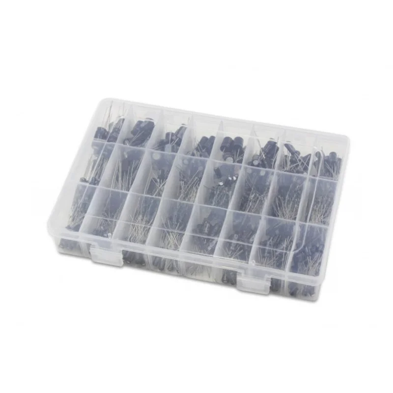 Stable Performance Electrolytic Capacitor Kit 500pcs 0.1uF-1000uF Storage Organizer