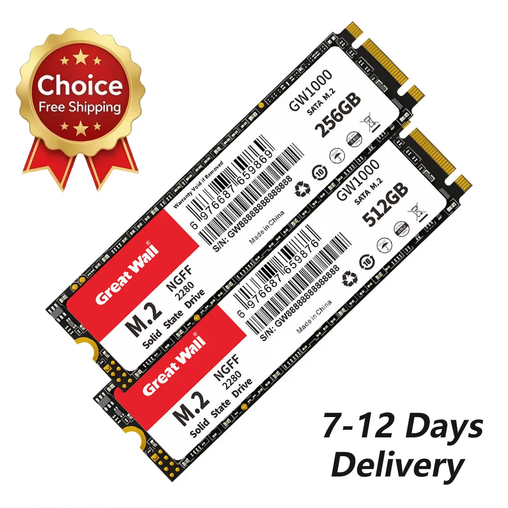 

Твердотельный накопитель Great Wall M.2 2280 SSD 128 ГБ 256 ГБ 512 ГБ 1 ТБ NGFF 2 ТБ 540 МБ/с M2 SATA для настольных ПК и ноутбуков