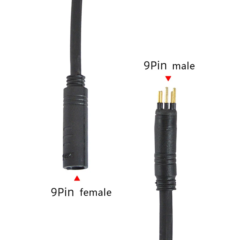 9Pin M6/M10 EBike Motor Extension Cable Connector Female To Male Electric Bike Motor Cables For E-bike Accessories