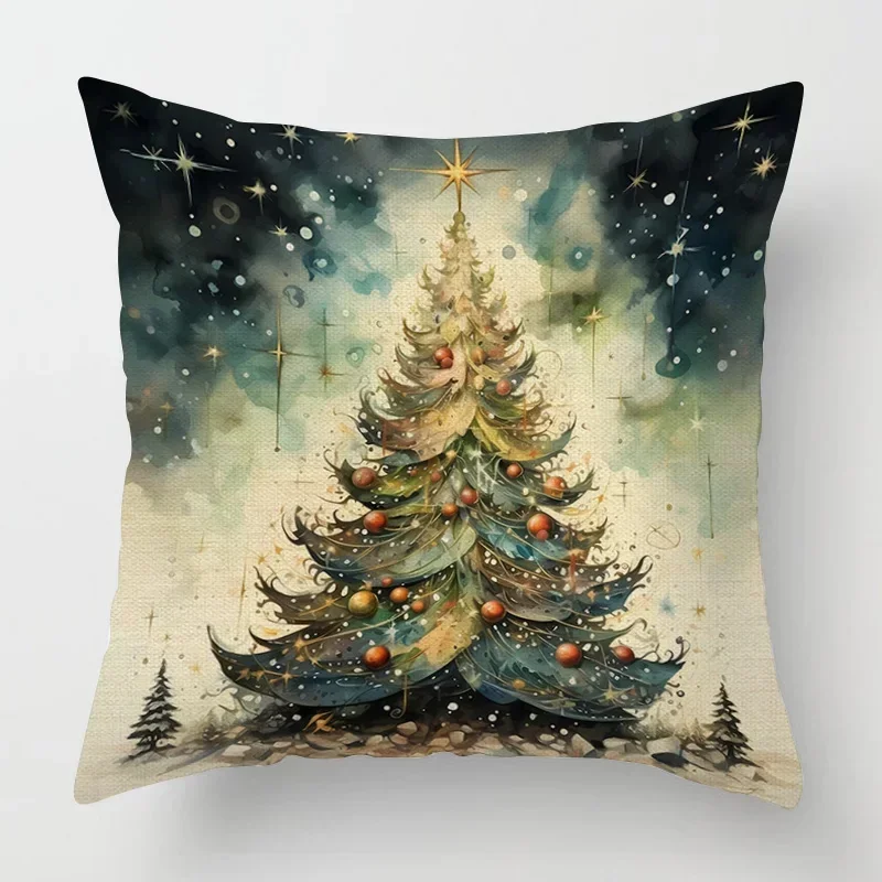 Modern Decorative Cushion for Home Living Room Decor Throw Pillow Cover Merry Christmas