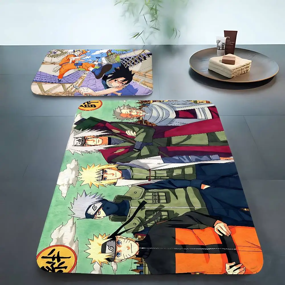 Naruto Anime Collectible Floor Mats Home Laundry Rug Carpet For Living Room Decor Lounge Area Anti-slip Foot Mat  Doormat