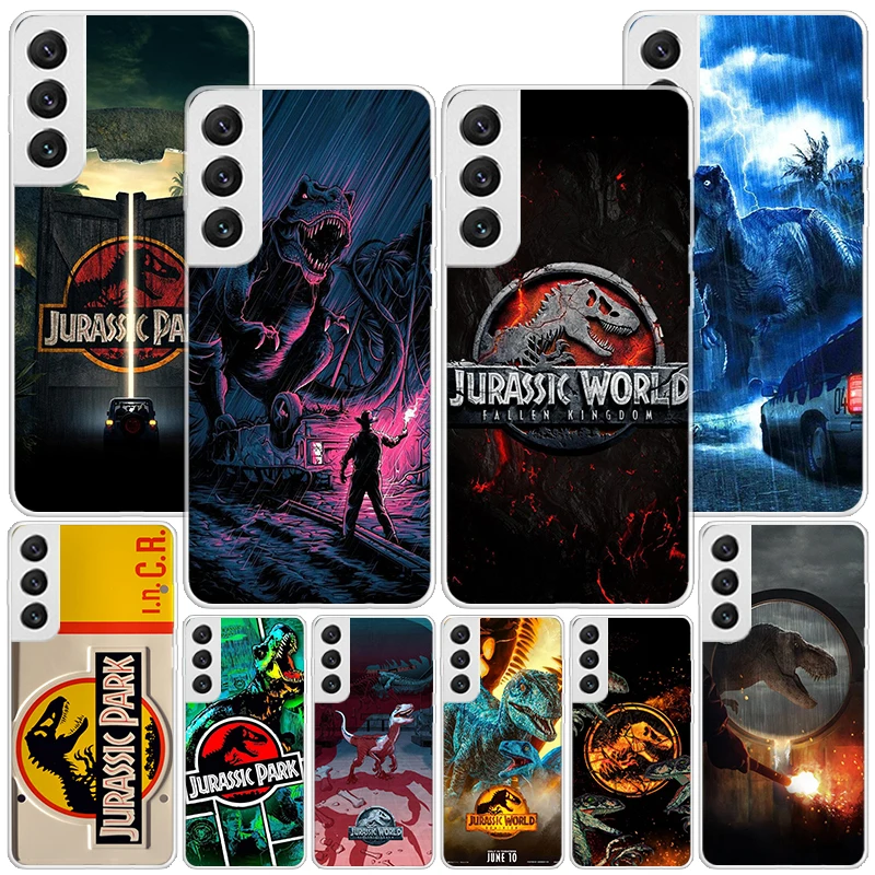 J-Jurassic Park Dinosaur World Phnoe Case for Samsung Galaxy S23 S24 Ultra S22 Plus S21 S20 FE S10E S10 S9 S8 + Unique Cover