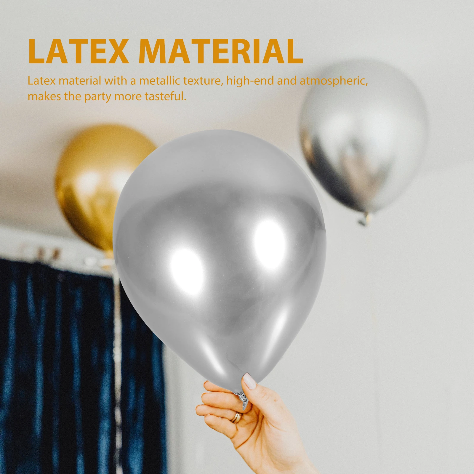 

50Pcs Metal Latex Balloons Eyecatching Party Decorations Birthday Wedding Anniversaries Wedding Balloons Decors