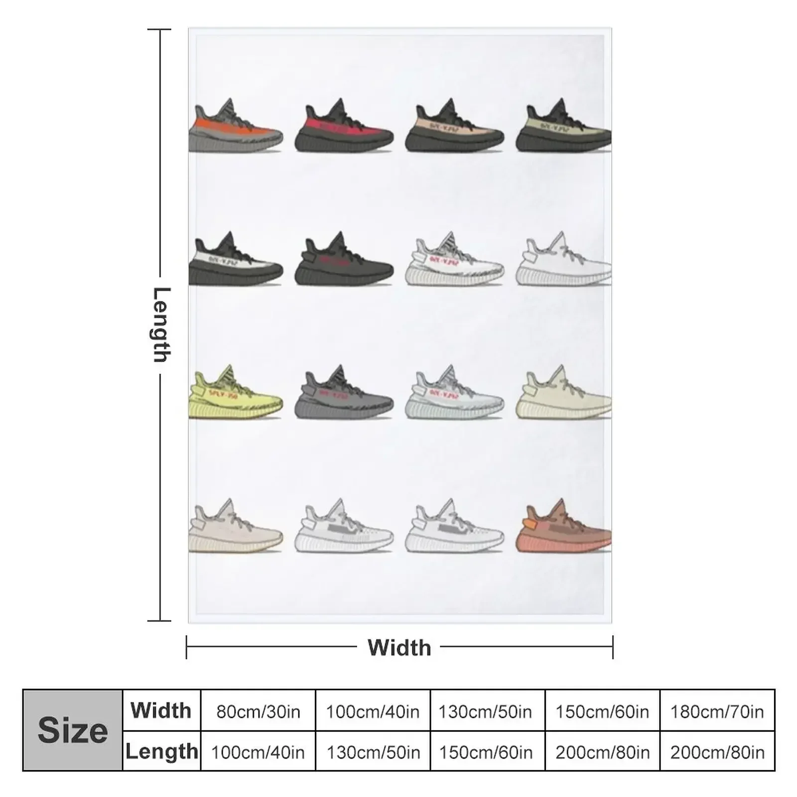 Sneaker New 350 Collection 2019 Throw Blanket Blankets For Baby Plaid Blankets