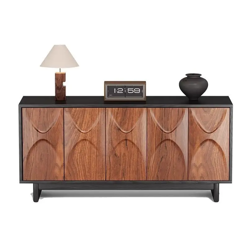 

Retro medieval style dining side cabinet home living room porch cabinet B & B Chinese style solid wood tea cabinet multi-laye