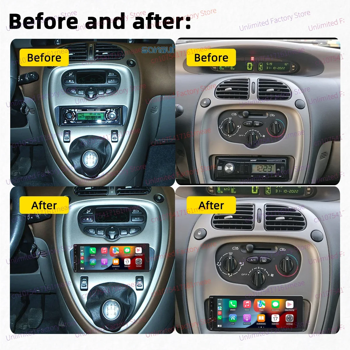 1 Din Android Radio for Citroen Xsara Picasso 1996-2012 Carplay Autoradio Android Auto Stereo Car Multimedia Head Unit WIFI GPS