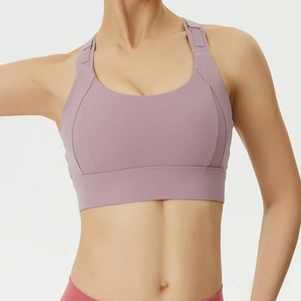 Fashionable Fixed Pad Sports Bra Beauty Back Slim Yoga Underwear Breathable Anti Sagging Training Fitness Bra Gym