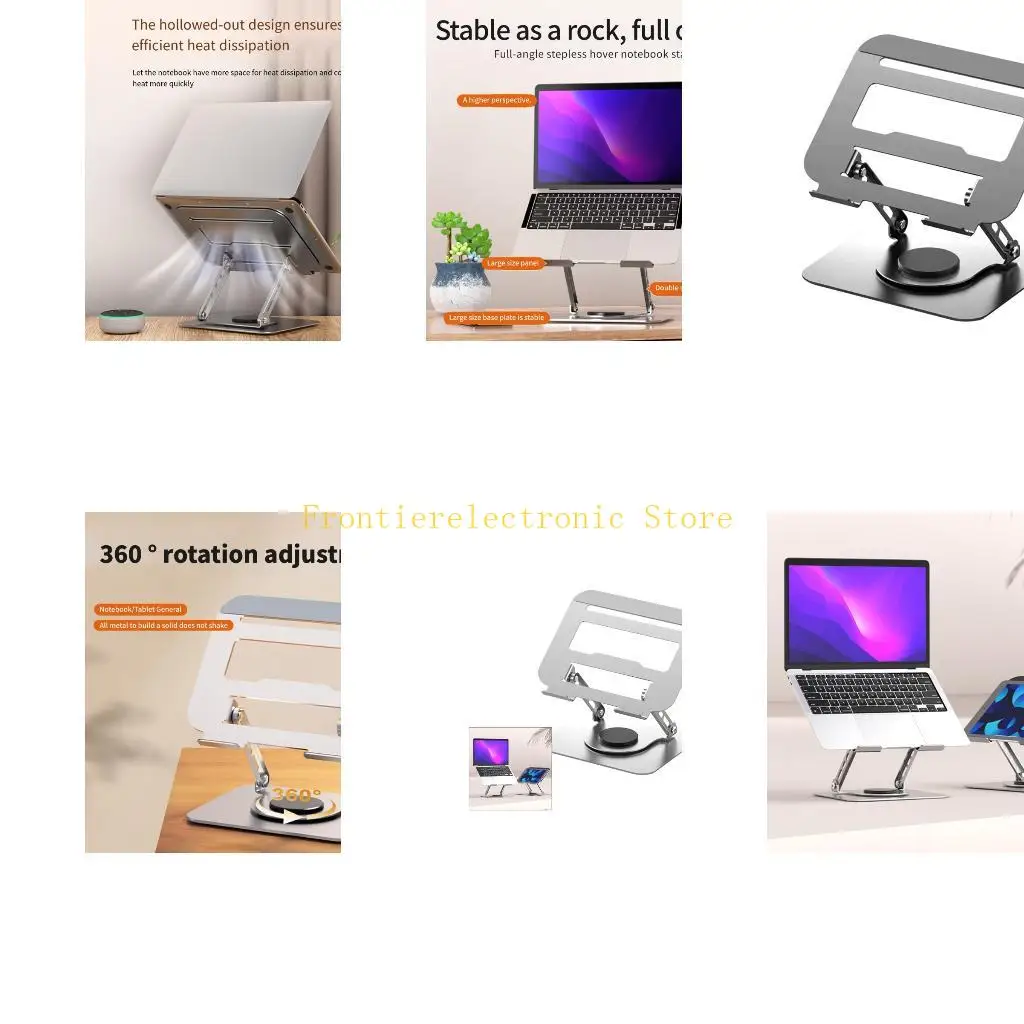 

G8DB Portable Laptop Stand Foldable Support Base Notebook Stand Bracket 360 Degree Rotatable Laptop Computer Cooling Bracket