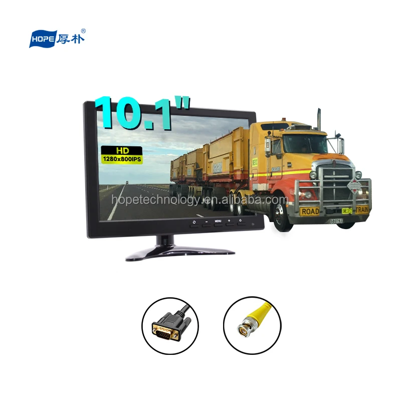 Monitor LCD TFT Layar Quad 10.1 Inci 1280x800 untuk Pandangan Belakang Truk, Bus, dan Mobil - Laris Terjual