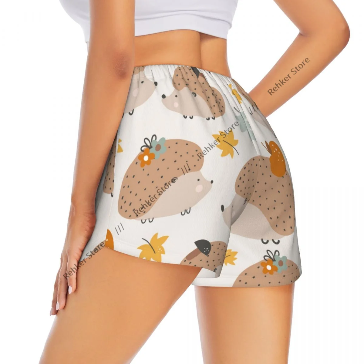 

Шорты для йоги для женщин, шорты для фитнеса, байкерские спортивные шорты для тренировок, Ann Mushrooms, скандинавская быстросохнущая спортивная одежда с карманом