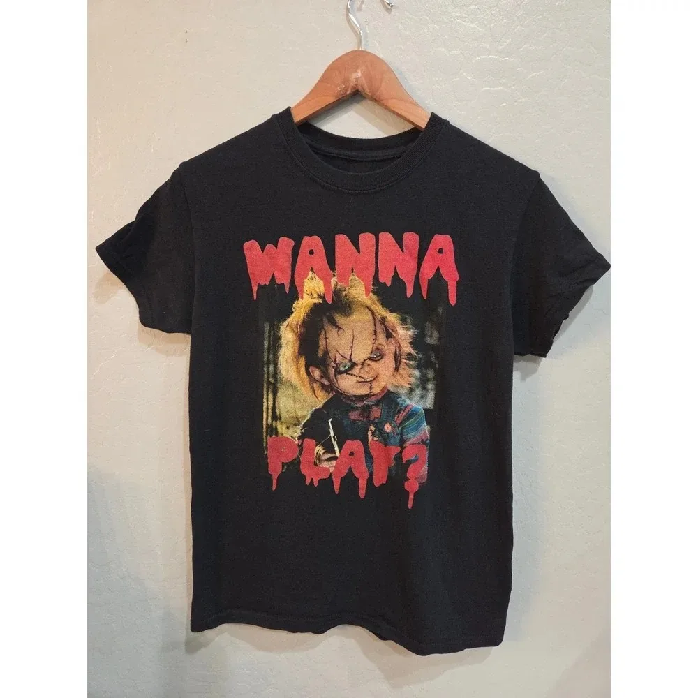 Child's Play Chucky Es ist Zeit zu spielen Horrorfilm Grafik T-Shirt Baumwolle Herren Damen Streetwear T-Shirt – Detail 4